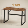 Bureau d'Ordinateur 120 cm, Bureau Simple, Pieds Réglables, pour Petit Espace, Travail à Domicile, Étude, Brun Rustique