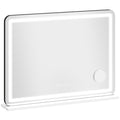 Miroir maquillage lumineux 80x60cm, miroir coiffeuse LED dimmable, lumière RGB, 3 températures de couleur, blanc